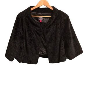 Vince Camuto Elbow Sleeve Faux Fur Shrug Size M